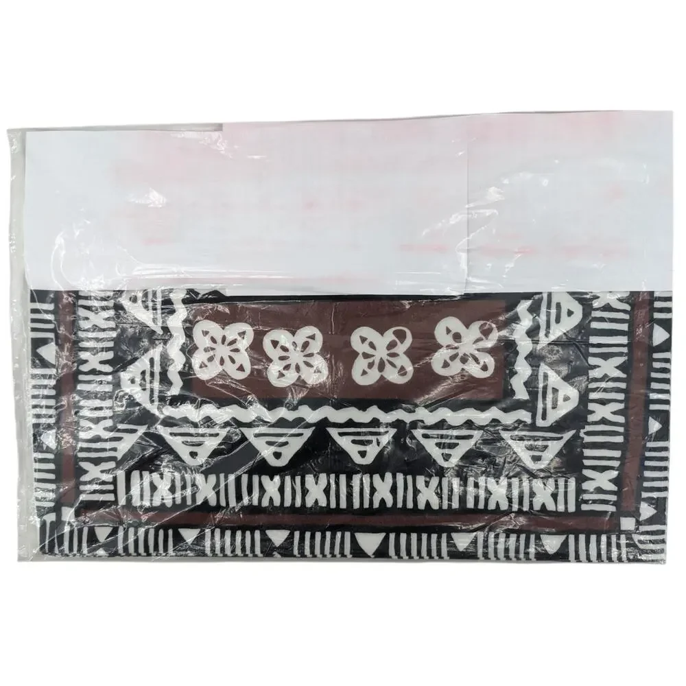 Set 6 New Deadstock Vintage 1970s FIJI TAPA PLACEMATS Tonga Trading Hand Printed